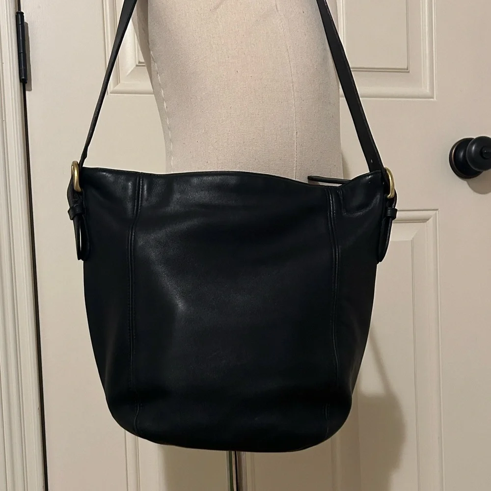 Coach Monterey Hobo Black Leather Vintage Bucket Bag- Excellent! - Picture 12 of 12